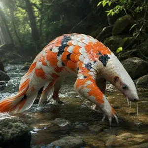 Koi fish + Pangolin